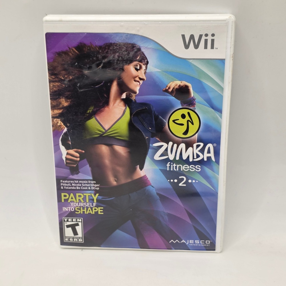 Majesco Zumba Fitness 2 Nintendo Wii Video Game Dance Workout Exercise CIB Teen